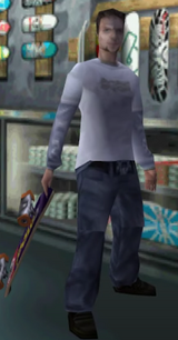 Bam Margera in the Playstation 1 version of THPS3