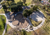 Overhead view of the current park area