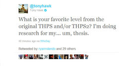 THPSHD Tony Hawk tweet