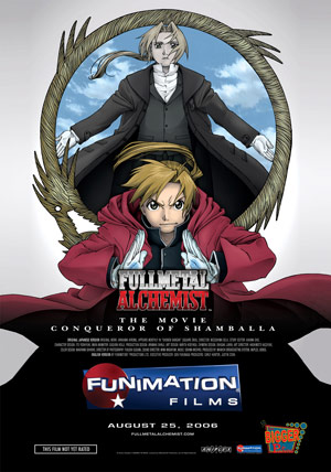 Anime Fullmetal Alchemist: Conqueror of Shamballa em Blu-ray