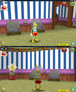 The front and back of the shirt on a Toon with a long torso.