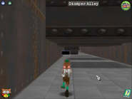 The Stomper Alley in the Factory that leads to the Lava Room.