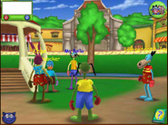 Toontown Central before Toontown Beta. Notice how the toons have colored gloves and colored name tags