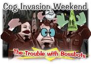 Toon HQ: "Bossbots have taken over Toontown this weekend!!!"