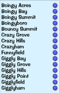 The first half of all the districts.