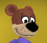 Small bear head with large muzzle