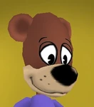 Tall bear head with large muzzle