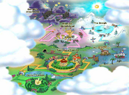 An earlier version of the map of Toontown