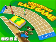 An old version of the Toontown Race Game. Notice how Toons are competing against Suits (Cogs)