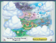 The Old Toontown map in the Shticker Book