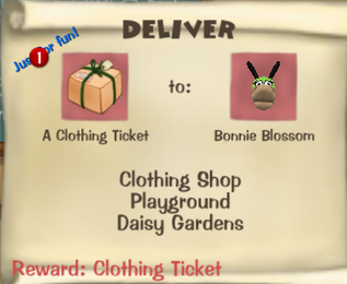 Clothing ticket