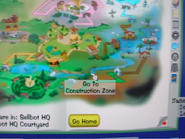 The map featuring Construction Zone and BBHQ; note the blurry area north of Goofy Speedway on the top-left