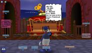 A Toon teleporting from Donald's Dreamland at coordinates 48, -96.