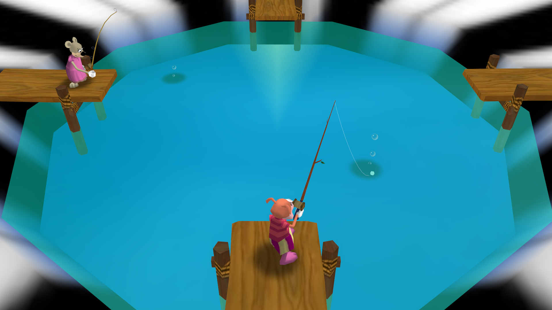 Fish Pond Fishing Rod, Fish Party Background