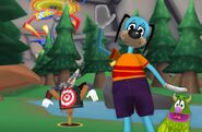 Fluffy with Flippy at ToonFest 2014.