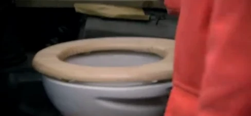 The motorhome's toilet.