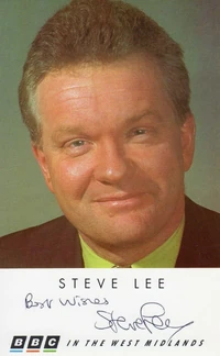Lee in the 1990s, as a newsreader for Midlands Today.