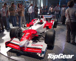 Toyota Formula 1 car in the Top Gear studio.