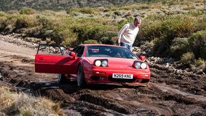 James May struggles with the Argentinian mud.