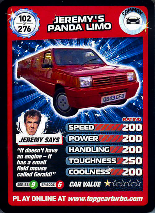 Turbo Challenge Card 102, Top Gear Wiki