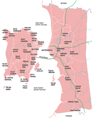 Penang Island Mukim Map Pulau Pinang | Topo Wiki | Fandom