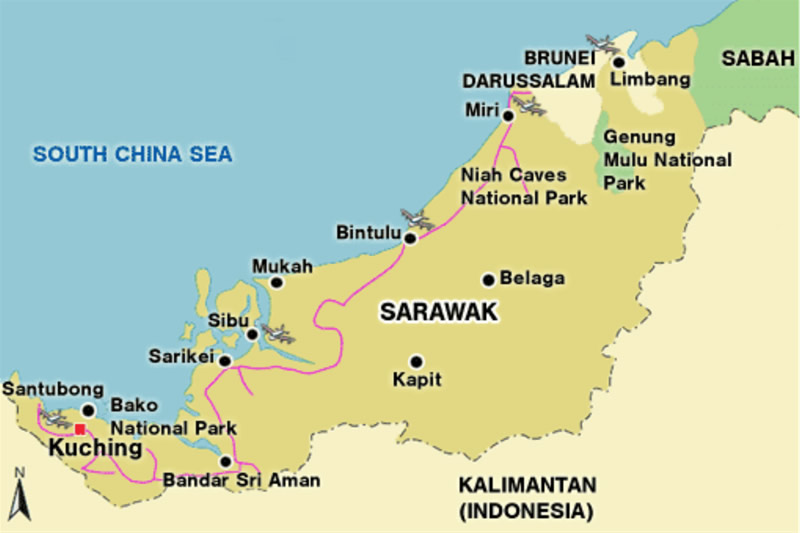 Штаты малайзии. Саравак Малайзия карта. Штат Саравак Малайзия. Саравак Борнео.