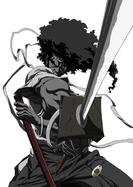 Afro Fighting Enemy Art - Afro Samurai Art Gallery