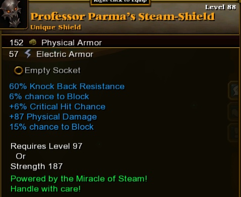 Professor Parma's Steam-Shield | Torchlight Wiki | Fandom