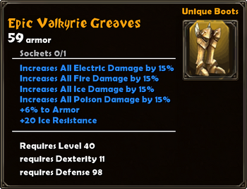 Epic Valkyrie Greaves