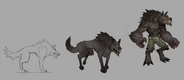 Werewolf concept art by Mike Franchina