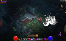 Creeper exploding into Dirt blocks