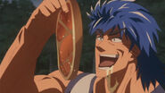 Toriko eating Galala Gator meat