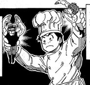 Komatsu using Toriko and Zebra as cooking utensils
