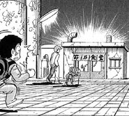 Setsuno leading Toriko and Komatsu at her Dinnig Hall