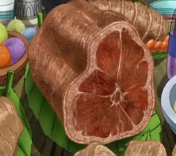 A cooked portion of Mammoth Bear meat