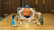 Toriko, Komatsu and Yocchi eating Chicken Tiger egg