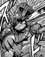 Toriko hitting Gaoh with Fork Cannon