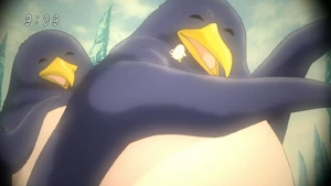 Wall Penguins with their child