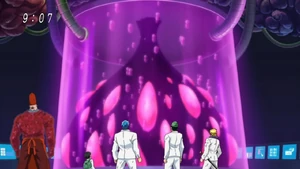 The group finding the Meteor Garlic ep96