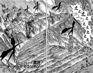 Toriko and Komatsu in front of Melk Mountain