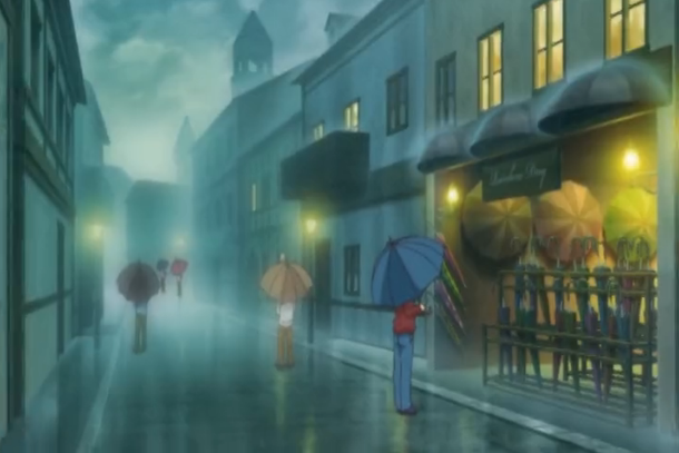 Painting Anime Raining Scene