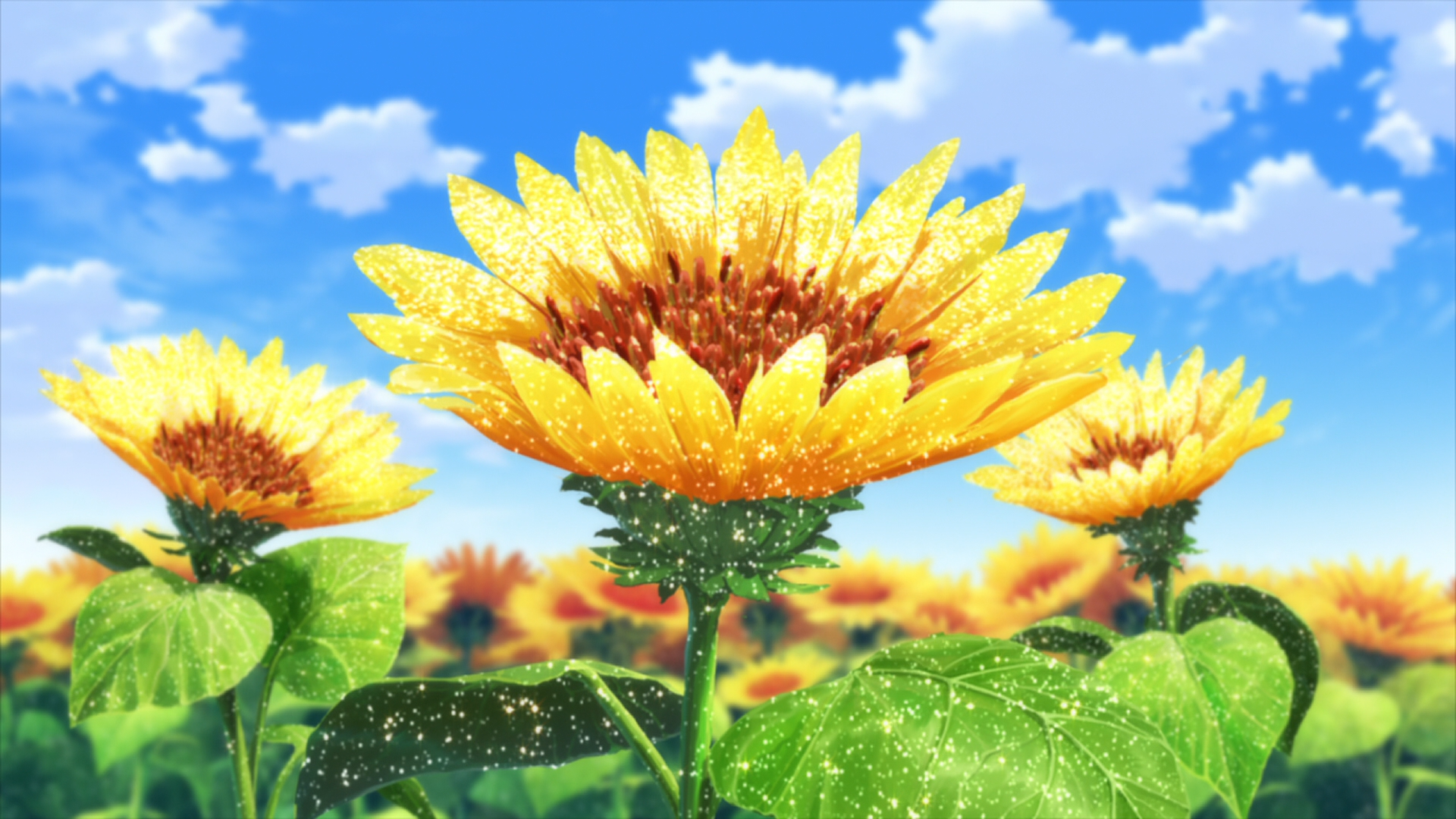 ArtStation - Sunflowers at sunrise