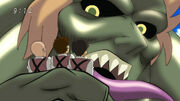 Scum Beast holding people
