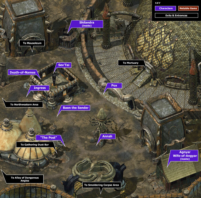 Mortuary area map