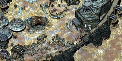 Outer Curst seems almost to have slumped somewhat into the cracked mud of its streets