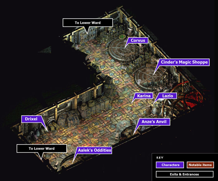 Lower ward market map