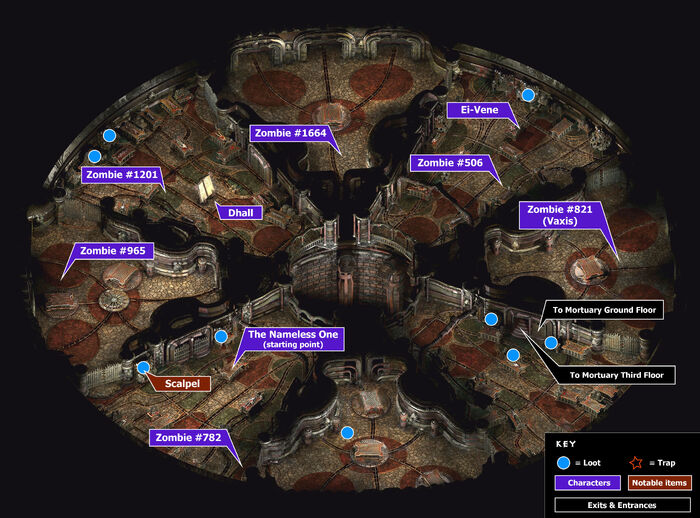 Mortuary 2nd floor map