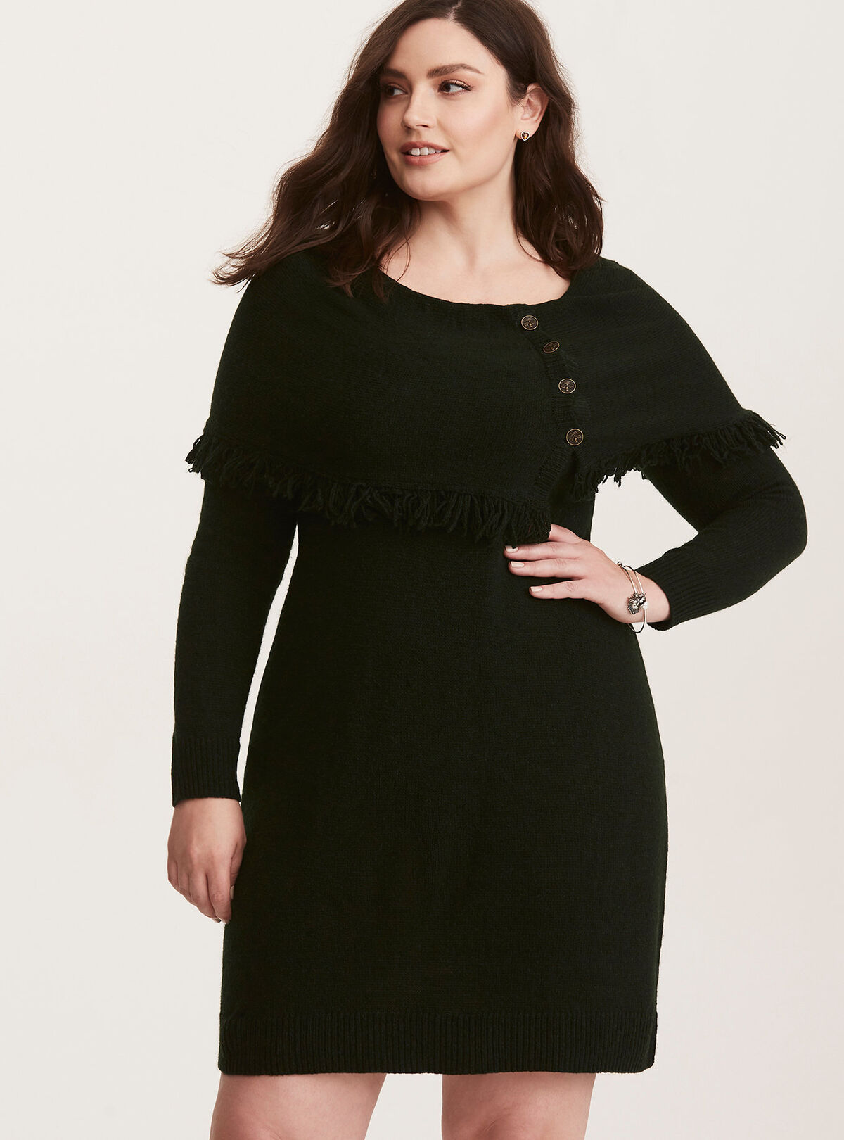 Outlander Forest Green Cowl Neck Sweater Dress | Torrid Pop Culture ...