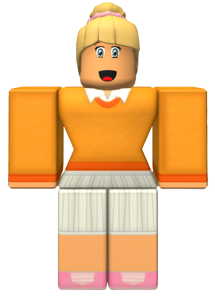 Halloween Ponytail Blonde & Orange - Roblox