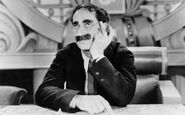 Groucho Marx, the inspiration for the duck's name and wisecracks.